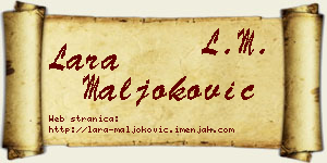 Lara Maljoković vizit kartica